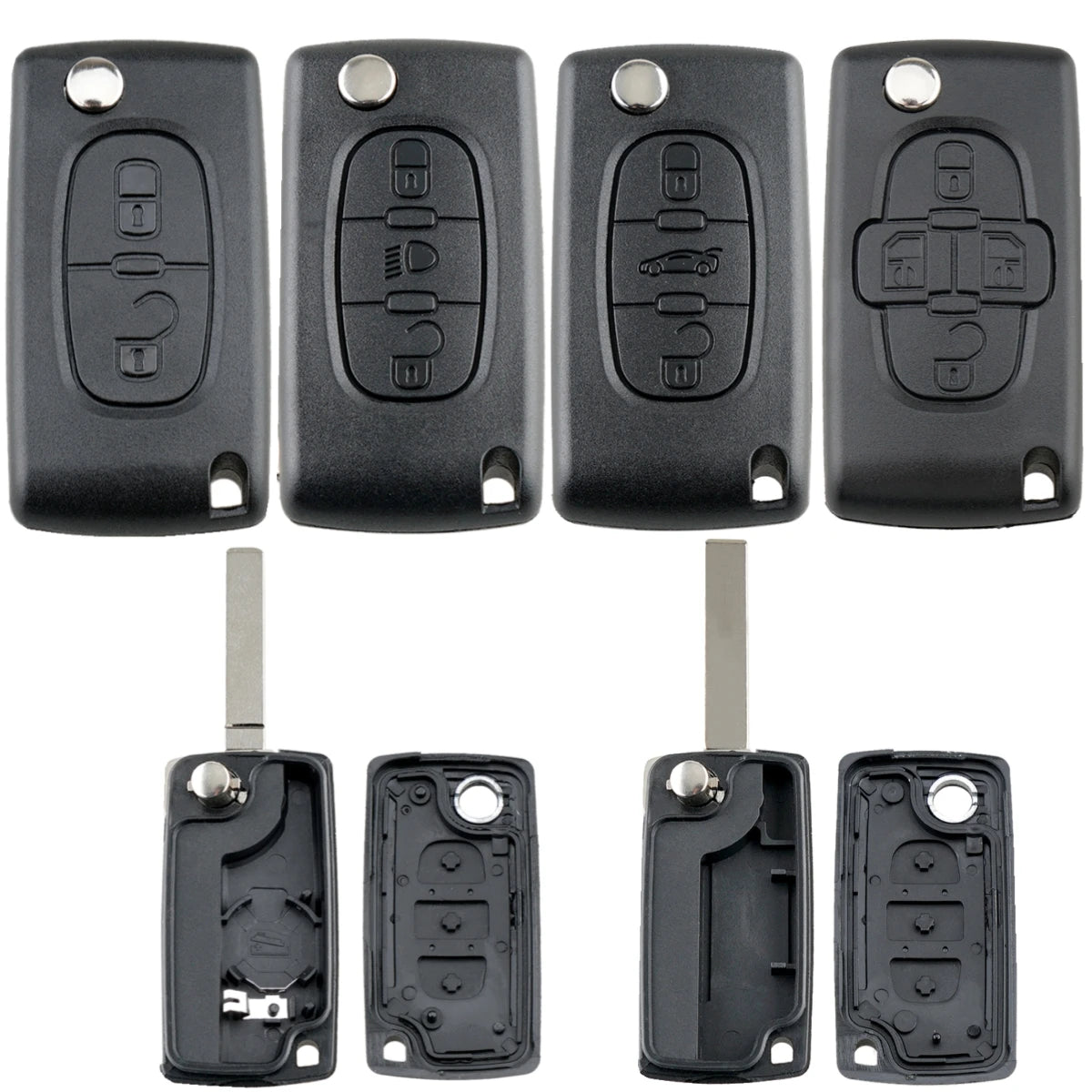 Flip Key Shell Case for Peugeot 207 307 308 407 Citroen C2 C3