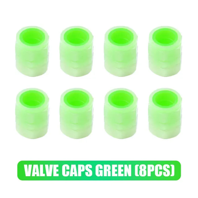 Luminous Tire Valve Caps Glowing Night Wheel Decor