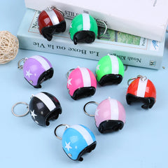 Mini Motorcycle Helmet Keychain | Cute Metal Key Ring for Women and Men alternate view
