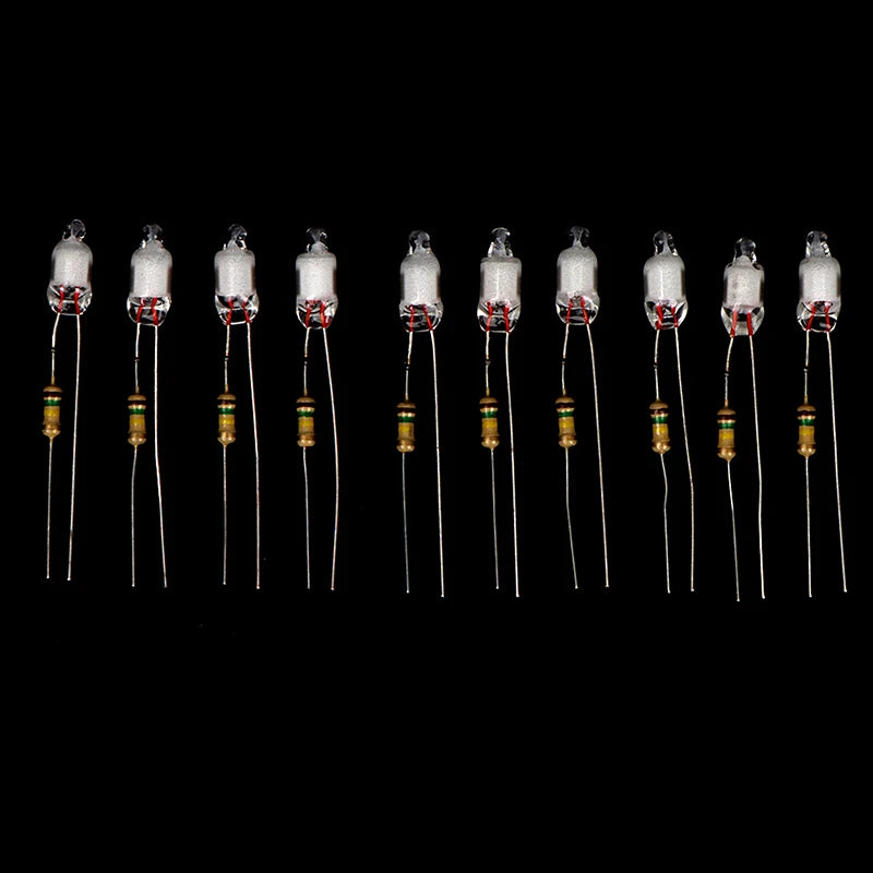 Neon Indicator Light Bulbs 4x10mm 5x13mm 220V | Main Power Pilot Lamp with Resistor alternate view
