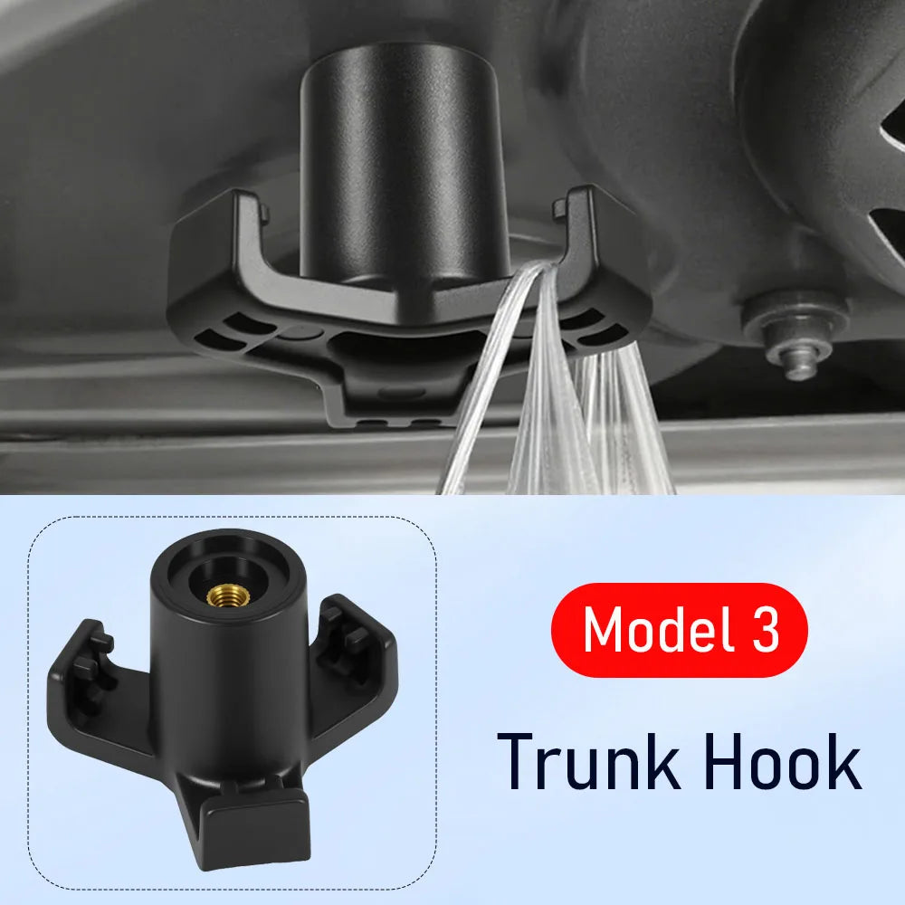 for Tesla Model 3 Trunk Grocery Bag Hook Car Pendant Accessories Luggage Compartment Glove Hanger Holder Trunk Organizer Hook