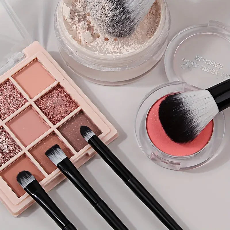 13-Piece Makeup Brush Set | Soft Fluffy Foundation Blush Highlighter Brush Kit detail view