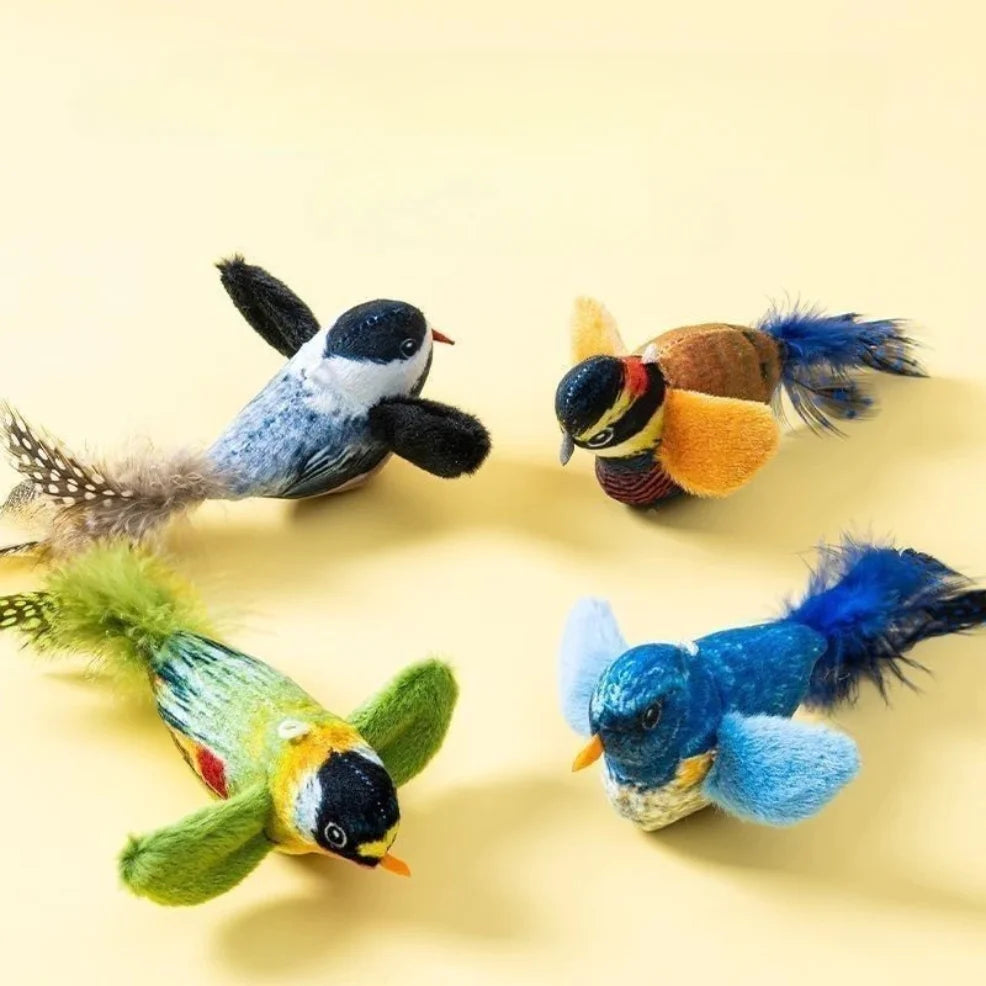Birds Cat Toys Indoor Interactive Cat Toy for Cats Chasing Teasing Toy Sounding Catnip close-up view