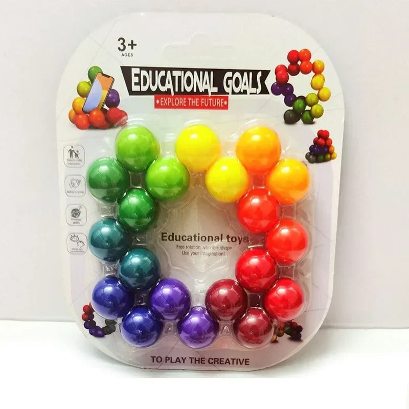 3D Puzzle Fidget Ball | Endless Twist and Turn Stress Relief Desk Sculpture detail view