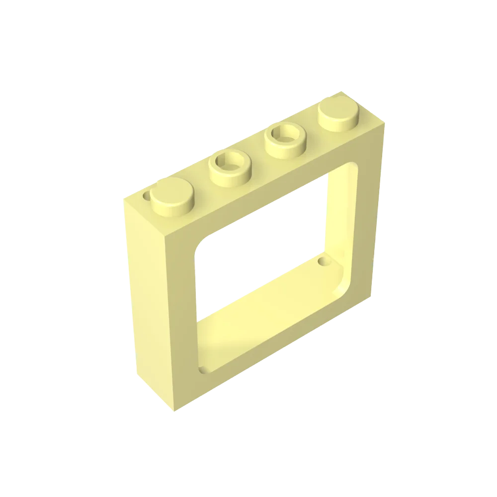 Gobricks Window 1 x 4 x 3 Train with Shutter Holes and Solid Studs on Ends | Compat additional angle