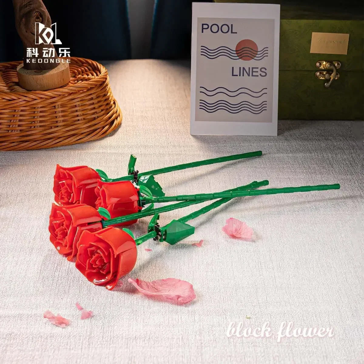 Eternal Flower Rose Building Block Set | Compatible Gift for Valentine's Day Teachers alternate view