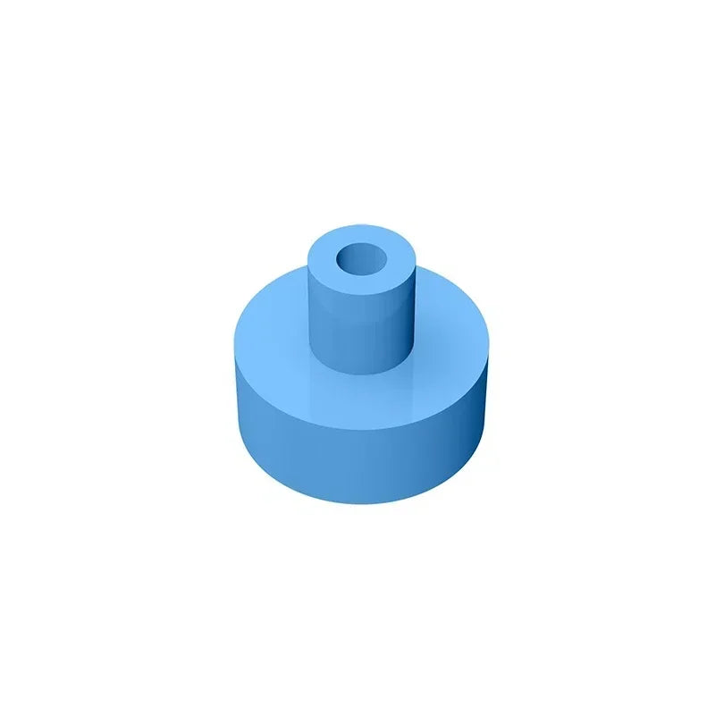 Gobricks Tile Round 1x1 with Bar and Pin Holder | Compatible Building Block detail view