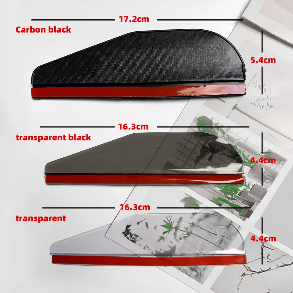 Rearview Mirror Rain Eyebrow 2PCS Carbon Fiber Soft PVC additional angle