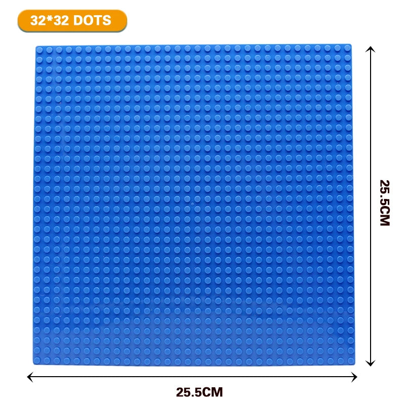 Classic Building Block Baseplates | 3-Pack Compatible Base Plates for Creative Constru close-up view