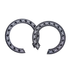 104mm 94mm inch Size Hard PVC Guitar Circle Sound Hole Rosette Inlay close-up view
