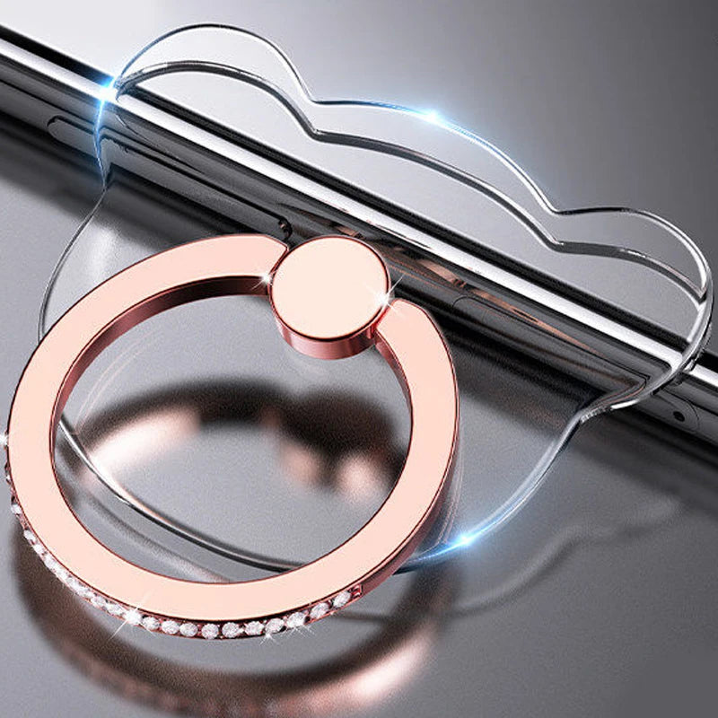 Transparent Cell Phone Ring Holder Stand 360°Degree Rotation Clear Finger Grip Kickst alternate view