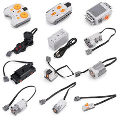 Electric Motor Building Block Set with LED Light and Remote Control