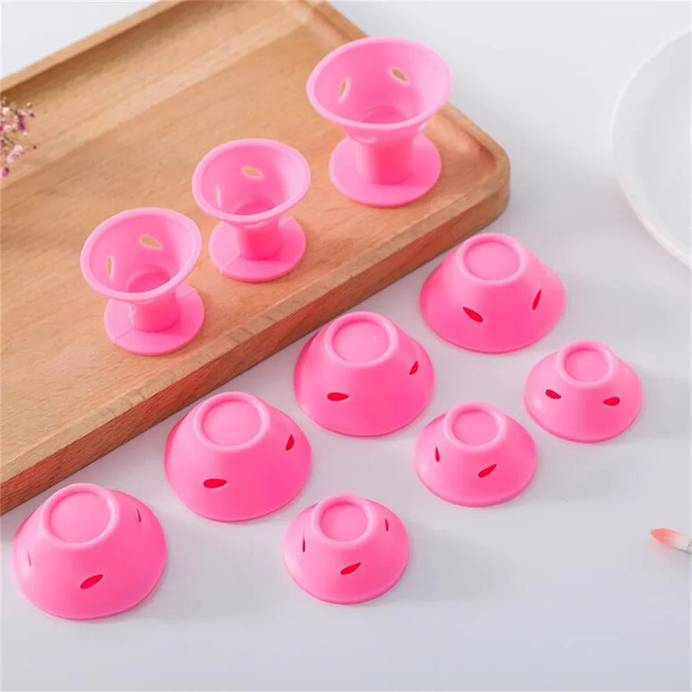 10pcs Heatless Hair Curlers Set | Soft Silicone No Heat Hair Rollers for Sleeping lifestyle view