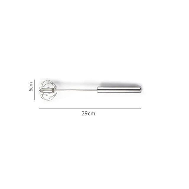 Semi-Automatic Egg Beater | 304 Stainless Steel Manual Hand Mixer detail view