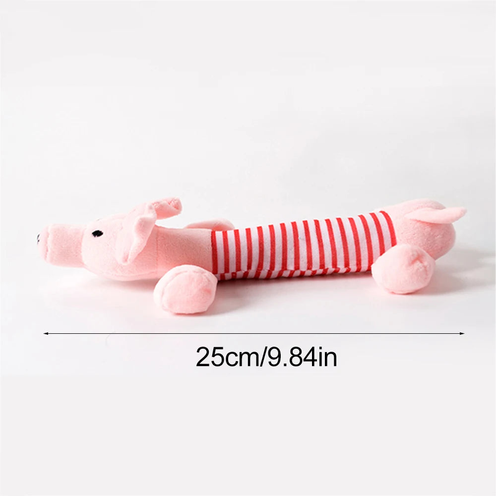 Soft Fleece Squeaky Dog Toy | Gentle Plush Toy for Small and Medium Dogs close-up view