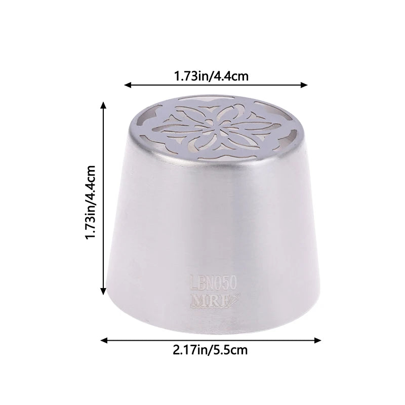 1Pc Stainless Steel Russian Piping Tips Christmas Cake Icing Frosting Nozzles For C additional angle