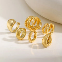 Unique Fake Piercing C-shaped Ear Bone Clip for Women Girl,Water Drop Cartilage Ear C alternate view