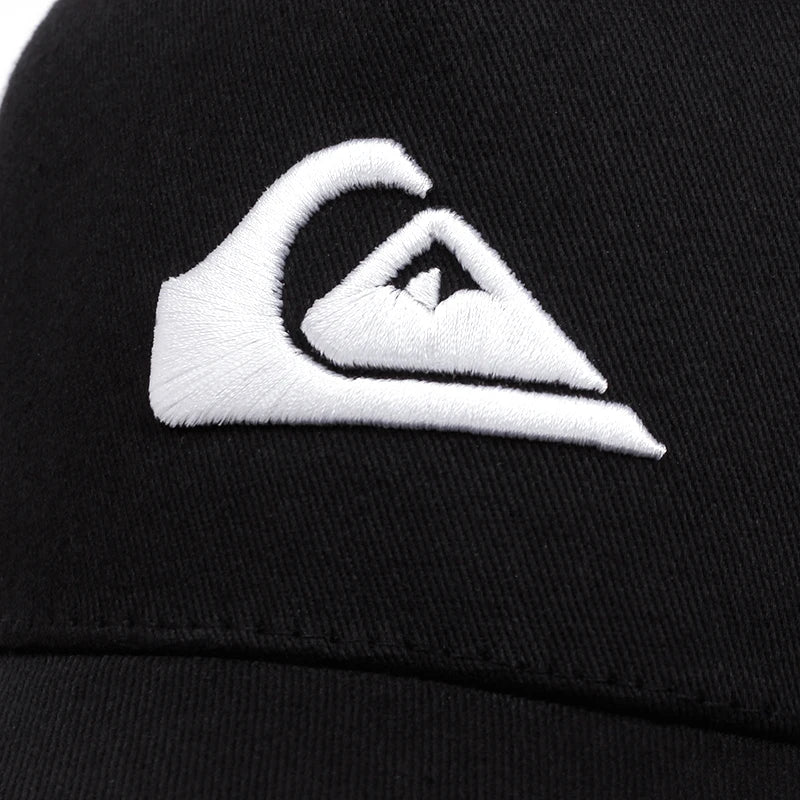 Triangle Surfing Embroidered Mesh Baseball Cap | Summer Breathable Hip Hop Trucker Hat detail view