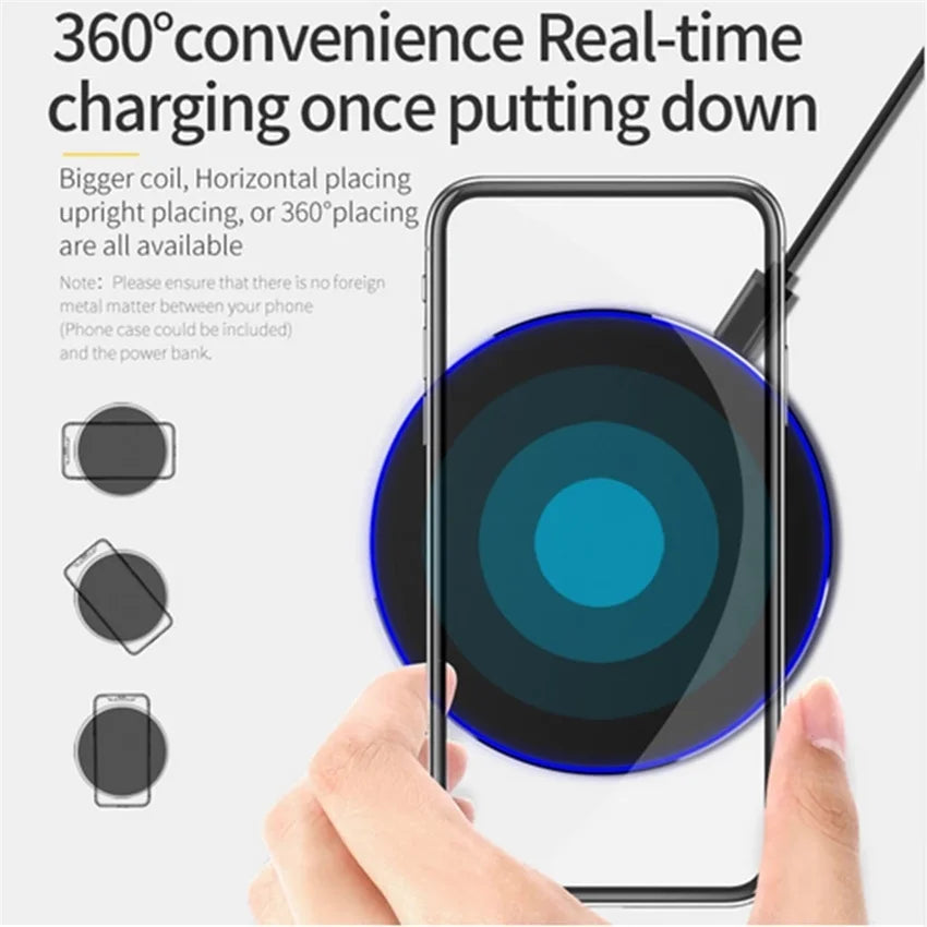 100W Fast Wireless Charger Pad with LED Indicator - Onlytenbucks.com