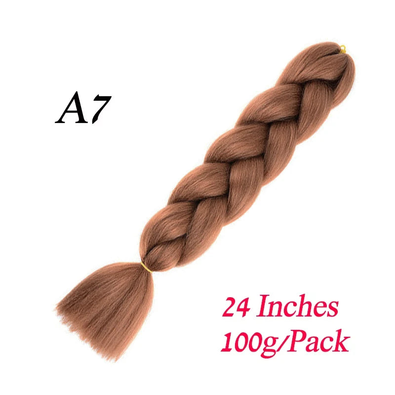 Lihui Pre Stretched Jumbo Braid Hair Extensions 24 inch | Kanekalon Synthetic Hair for African Braids