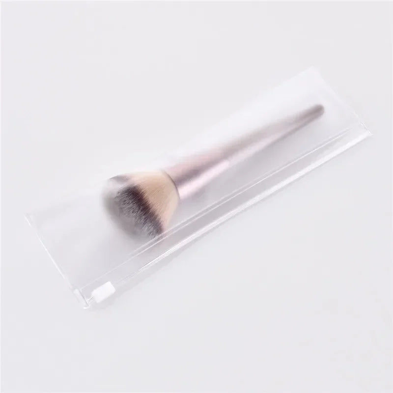 Champagne Makeup Brush Set | Foundation & Powder Flat Head Cosmetic Brush additional angle