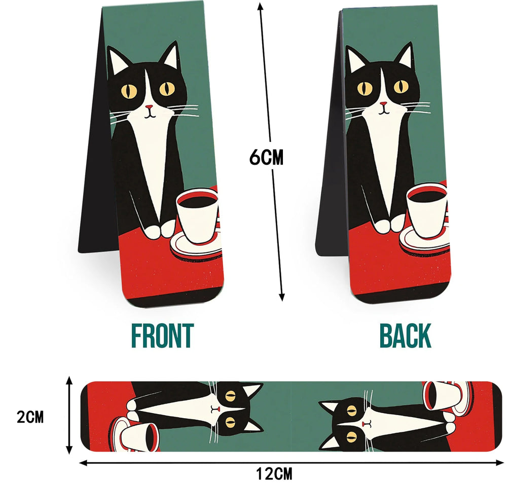 Fun Cat Magnetic Bookmarks Reading Page Holder Stationery Office for Pages Books Reade close-up view