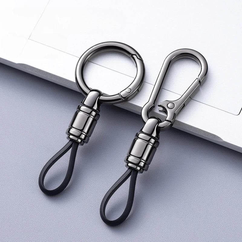 Metal Keychain for Men | Premium Anti-Lost Car Key Ring with Belt Clip