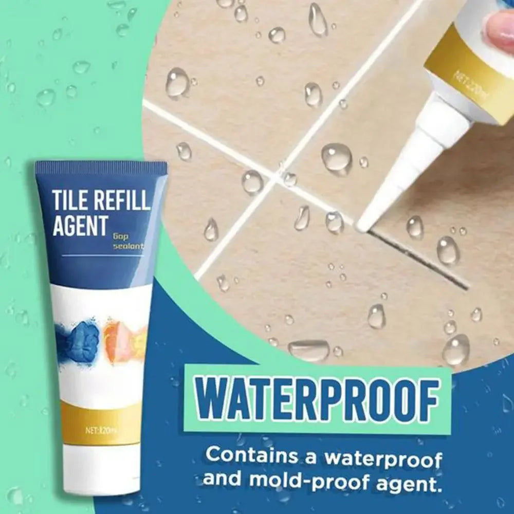 Waterproof Tile Repair Filler | Ceramic Tile Grout and Seam Sealer for Kitchen and Ba lifestyle view