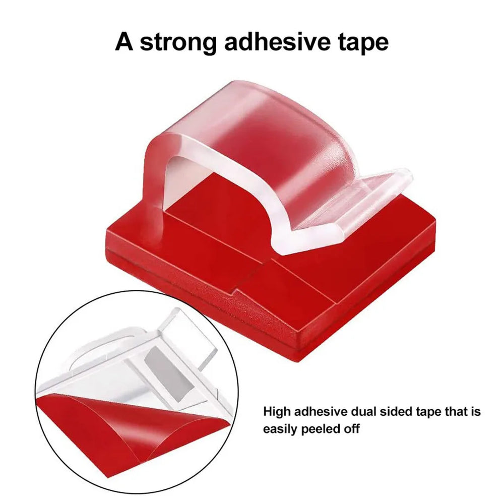 10/20/50PCS Cable Organizer Clip Wire Winder Holder Protector USB Cable Management Self- detail view