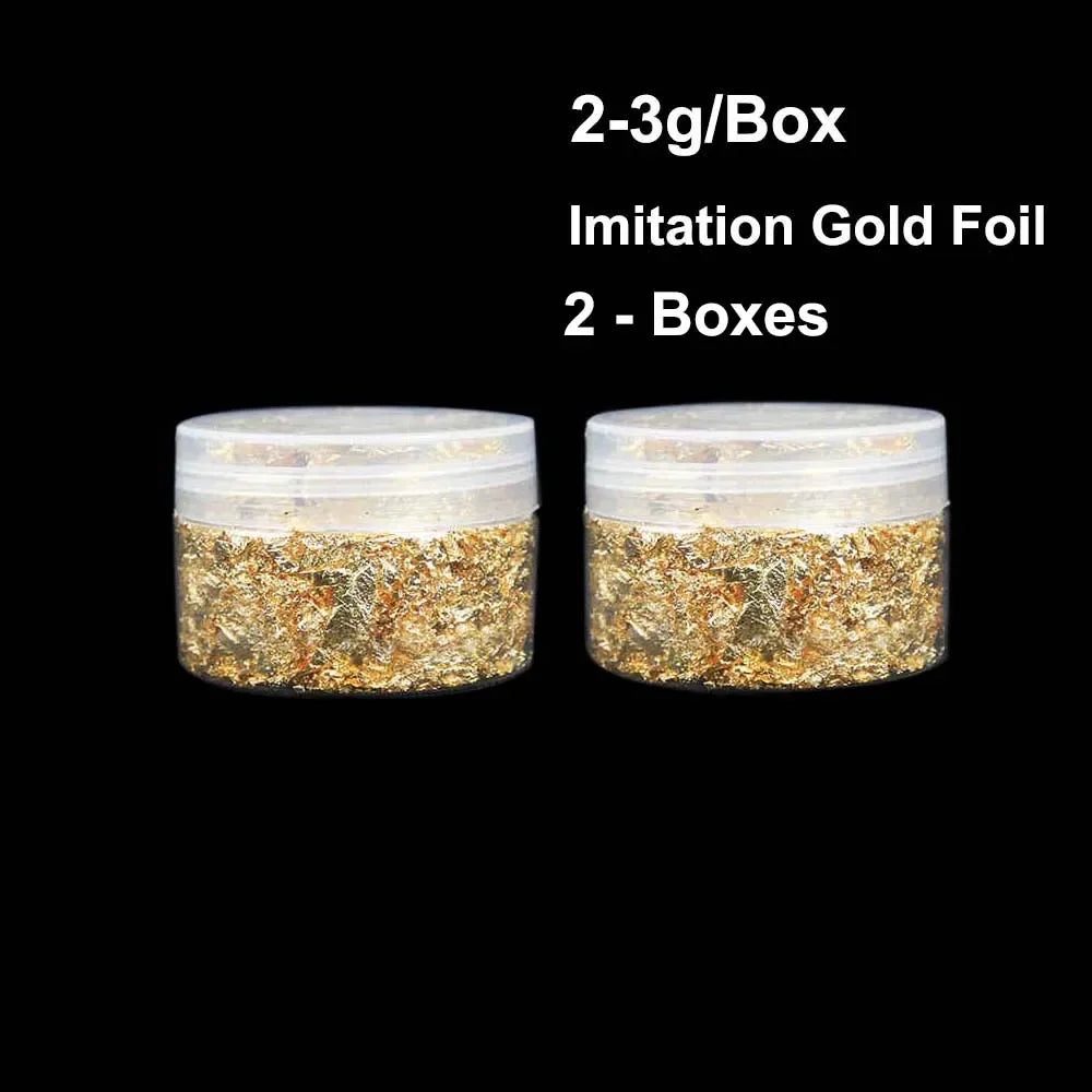 Imitation Gold Leaf Sheets for Crafts | 100pcs Metallic Foil Paper detail view