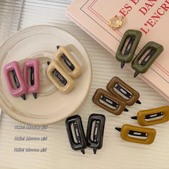 2pcs/bag Girls Sweet Cute Hairpins Hair Clips Square Hair Side Bangs Clip Barrettes Makeup Tools Women Headwear Hair Accessories