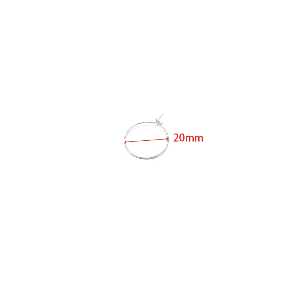 20-Piece Gold Stainless Steel Hoop Earring Wires | Bulk Jewelry Making Supplies additional angle