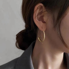 2025 New Matte Gold Circle Drop Earrings | Women's Fashion Jewelry alternate view
