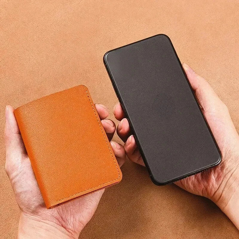 Ultra Slim PU Leather Wallet | Minimalist Credit Card Coin Purse for Women lifestyle view