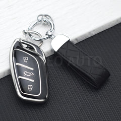 Soft TPU Car Key Case Cover Fob For MG ZS EV MG4 HS EHS MG5 MG6 MG3 MG7 GT ZX For Roew close-up view
