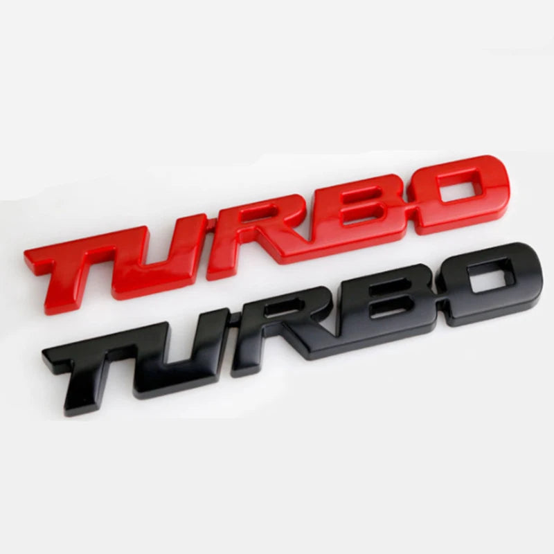 Turbocharged Metal Alloy 3D Car Sticker Badge - Onlytenbucks.com