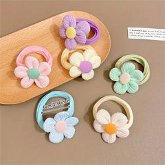 6/12PCS New Cut Hair Ties Princess Sweet Flower Bow Girls Women Elastic Hair Bands Hair detail view