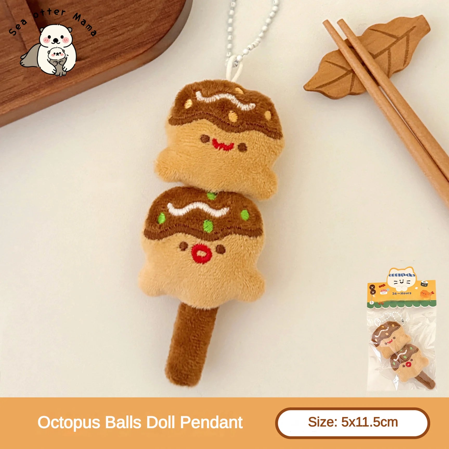 1/6/12 Pcs Cute Food Doll Pendant Plush Sushi Food Play Pendant Backpack Keychain Pend close-up view
