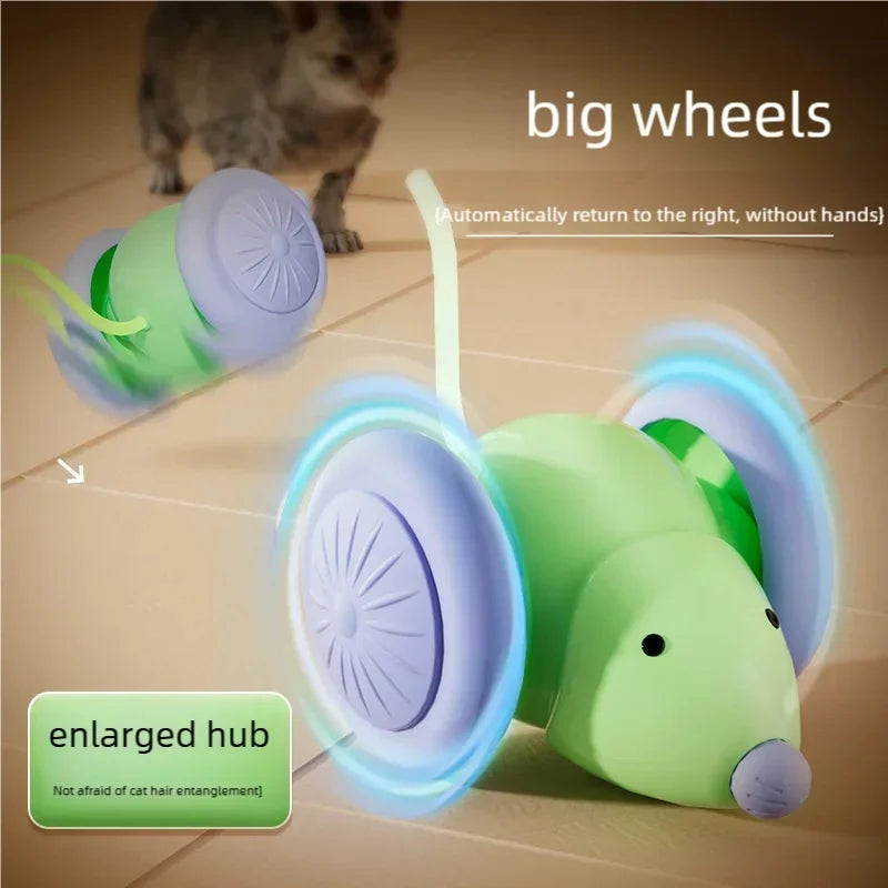 Car Interactive Cat Toy Automatic Teaser Rechargeable Intelligent Obstacle Avoidance K close-up view