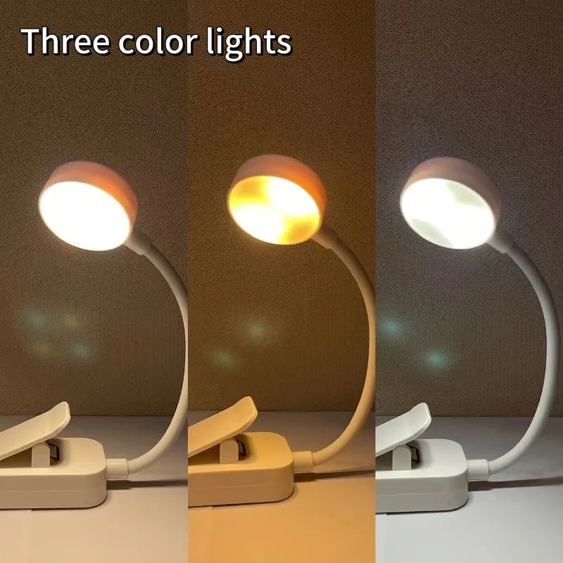 1pc USB Charging Adjustable Reading Light -3 Color Modes, Eye Protection LED, Portable B detail view