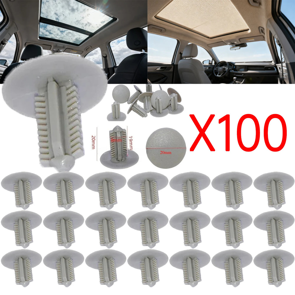 10-100X Car Interior Roof Headliner Ceiling Clips Rivet Fixing Screw Cap Panel POM Fastener For Toyo