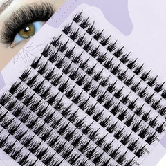 Individual Lashes 160 Clusters Soft Ribbon Segmented False Bundles Eyelashes DIY Individual Clusters Lash Extensions