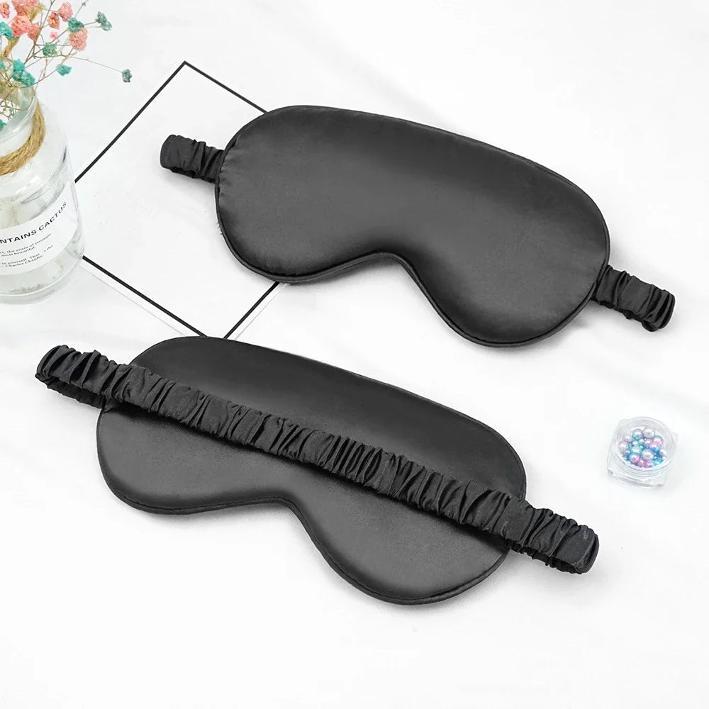 Women Imitated Silk Sleep Eye Mask | Portable Travel Blindfold for Restful Sleep lifestyle view