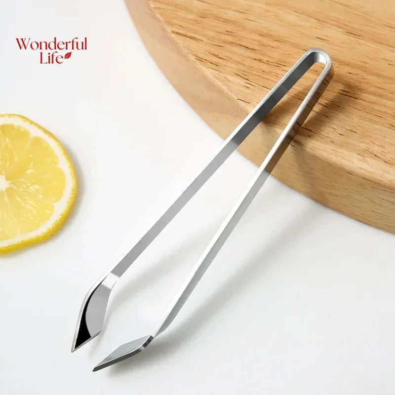 1Pcs Stainless Steel Fish Bone Tweezers Pincer Clip Puller Remover Tongs Fish Bone Plu close-up view