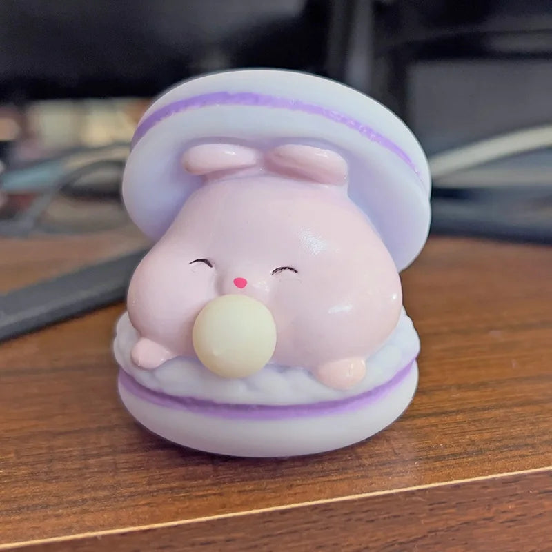 Creative Spit Bubble Burger Squishy Toy | Cute Cartoon Stress Relief and Desk Decor alternate view