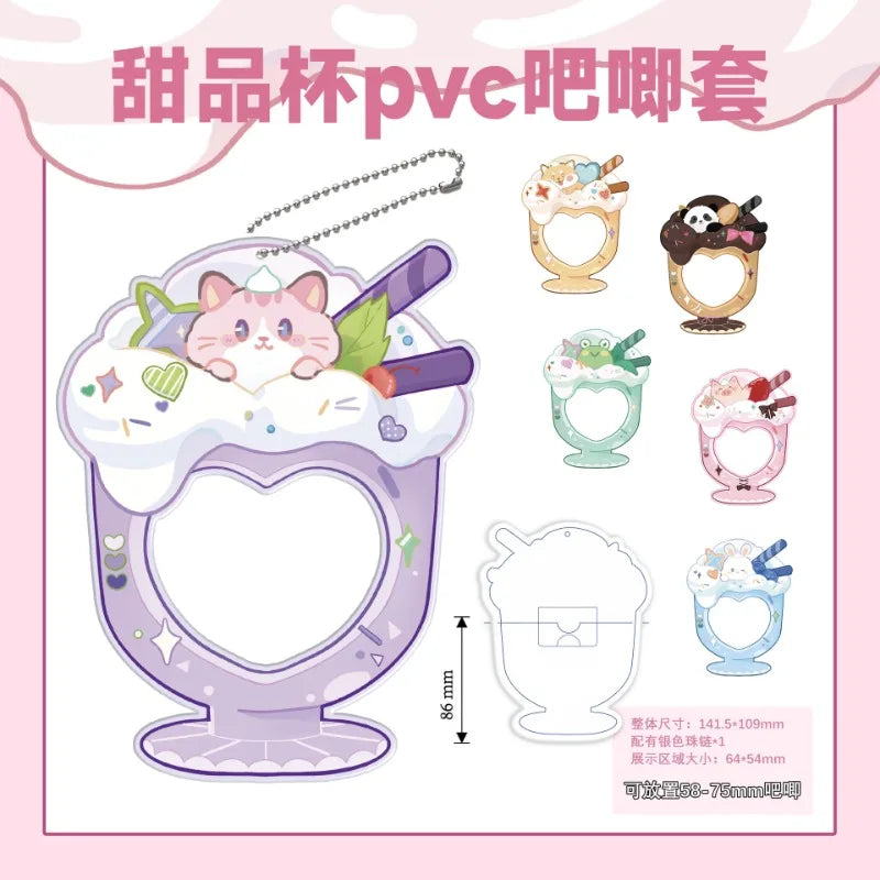 5.8-7.5cm Cartoon Badge Pin Holder Sweet Kawaii Animal Dessert Series Kpop Badge Clip Co detail view