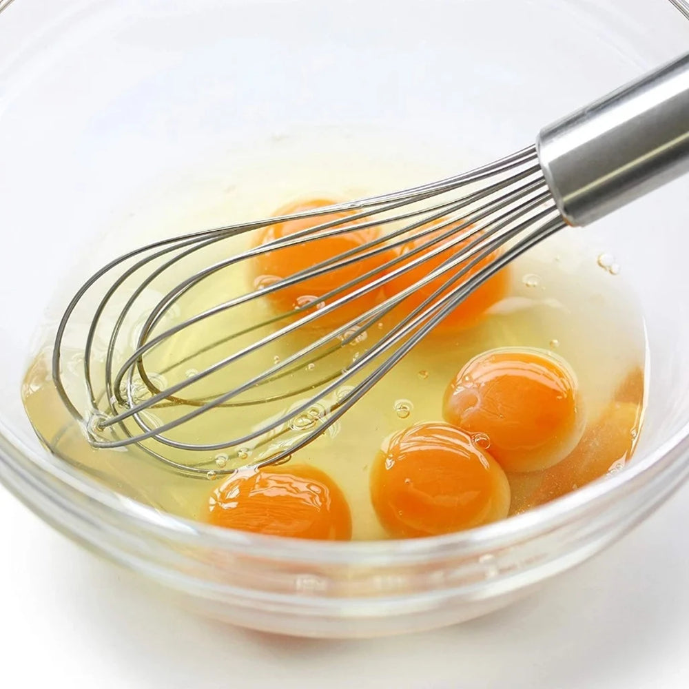 Egg Whisk Manual Egg Beater | Stainless Steel Kitchen Baking Utensil lifestyle view