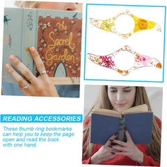 Exquisite Dried Flowers Thumb Book Support Book Page Holder Reading Aid Convenient Boo close-up view