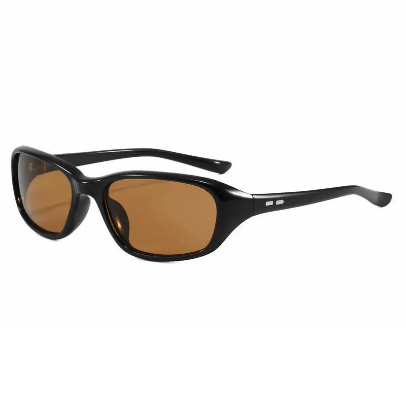 OVZA Rectangle Sunglasses for Women | UV400 Retro Fashion Shades close-up view