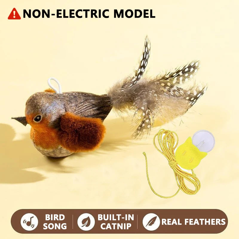Self-Moving Automatic Cat Teaser Ball with Faux Tail Rechargeable Smart Sensor Cat Toy close-up view
